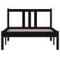 vidaXL Massivholzbett Schwarz 90x190 cm vidaXL Massivholzbett Schwarz 90x190 cm