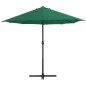vidaXL Sonnenschirm mit Aluminium-Mast 460 x 270 cm Grün