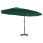 vidaXL Sonnenschirm mit Aluminium-Mast 460 x 270 cm Grün