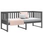 vidaXL Tagesbett Grau 80x200 cm Massivholz Kiefer vidaXL Tagesbett Grau 80x200 cm Massivholz Kiefer