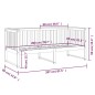 vidaXL Tagesbett Grau 80x200 cm Massivholz Kiefer vidaXL Tagesbett Grau 80x200 cm Massivholz Kiefer