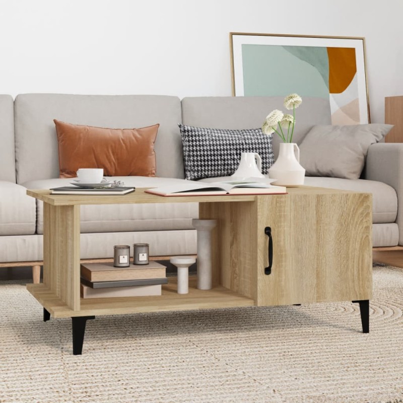 vidaXL Couchtisch Sonoma-Eiche 90x50x40 cm Holzwerkstoff vidaXL Couchtisch Sonoma-Eiche 90x50x40 cm Holzwerkstoff