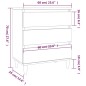 vidaXL Sideboard Räuchereiche 60x35x70 cm Holzwerkstoff vidaXL Sideboard Räuchereiche 60x35x70 cm Holzwerkstoff