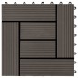 22 Stk. Terrassenfliesen 30 x 30 cm 2 qm WPC Dunkelbraun 22 Stk. Terrassenfliesen 30 x 30 cm 2 qm WPC Dunkelbraun
