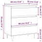 vidaXL Sideboard Betongrau 60x35x70 cm Holzwerkstoff vidaXL Sideboard Betongrau 60x35x70 cm Holzwerkstoff