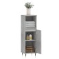 vidaXL Badschrank Betongrau 30x30x100 cm Holzwerkstoff