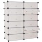 vidaXL Schuh-Organizer Zusammenklappbar mit 12 Fächern Weiß vidaXL Schuh-Organizer Zusammenklappbar mit 12 Fächern Weiß