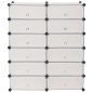 vidaXL Schuh-Organizer Zusammenklappbar mit 12 Fächern Weiß vidaXL Schuh-Organizer Zusammenklappbar mit 12 Fächern Weiß