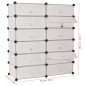 vidaXL Schuh-Organizer Zusammenklappbar mit 12 Fächern Weiß vidaXL Schuh-Organizer Zusammenklappbar mit 12 Fächern Weiß