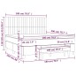 vidaXL Boxspringbett mit Matratze Dunkelgrau 180x200 cm Stoff vidaXL Boxspringbett mit Matratze Dunkelgrau 180x200 cm Stoff