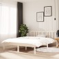 vidaXL Massivholzbett Weiß 120x190 cm vidaXL Massivholzbett Weiß 120x190 cm