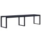 vidaXL Gartenbank 180 cm PS-Platte Schwarz vidaXL Gartenbank 180 cm PS-Platte Schwarz