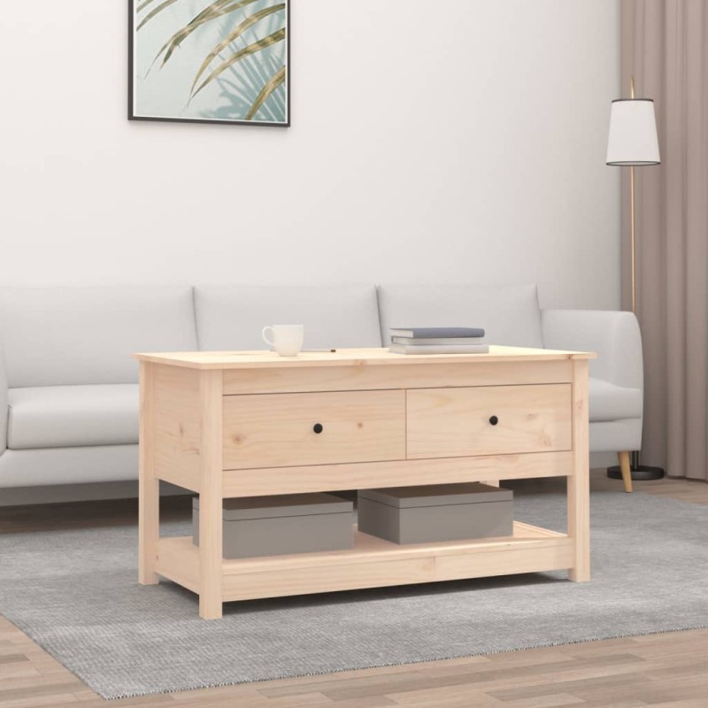 vidaXL Couchtisch 102x49x55 cm Massivholz Kiefer vidaXL Couchtisch 102x49x55 cm Massivholz Kiefer