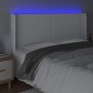 vidaXL LED Kopfteil Weiß 203x16x118/128 cm Kunstleder vidaXL LED Kopfteil Weiß 203x16x118/128 cm Kunstleder