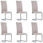 Freischwinger 6 Stk. Cappuccino-Braun Kunstleder Freischwinger 6 Stk. Cappuccino-Braun Kunstleder