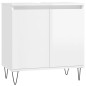 vidaXL Badschrank Hochglanz-Weiß 58x33x60 cm Holzwerkstoff vidaXL Badschrank Hochglanz-Weiß 58x33x60 cm Holzwerkstoff