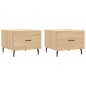 vidaXL Couchtische 2 Stk. Sonoma-Eiche 50x50x40 cm Holzwerkstoff