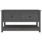 vidaXL Couchtisch Grau 102x49x55 cm Massivholz Kiefer vidaXL Couchtisch Grau 102x49x55 cm Massivholz Kiefer
