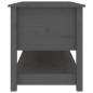 vidaXL Couchtisch Grau 102x49x55 cm Massivholz Kiefer vidaXL Couchtisch Grau 102x49x55 cm Massivholz Kiefer