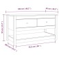 vidaXL Couchtisch Grau 102x49x55 cm Massivholz Kiefer vidaXL Couchtisch Grau 102x49x55 cm Massivholz Kiefer