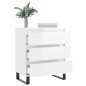 vidaXL Sideboard Hochglanz-Weiß 60x35x70 cm Holzwerkstoff vidaXL Sideboard Hochglanz-Weiß 60x35x70 cm Holzwerkstoff