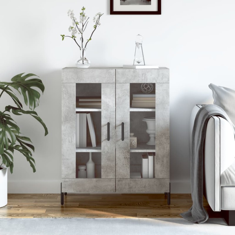 vidaXL Sideboard Betongrau 69,5x34x90 cm Holzwerkstoff vidaXL Sideboard Betongrau 69,5x34x90 cm Holzwerkstoff