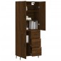 Highboard Braun Eichen-Optik 69,5x34x180 cm Holzwerkstoff Highboard Braun Eichen-Optik 69,5x34x180 cm Holzwerkstoff