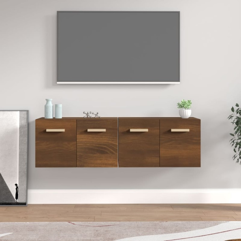 vidaXL Wandschränke 2Stk Braun Eichen-Optik 60x36,5x35cm Holzwerkstoff vidaXL Wandschränke 2Stk Braun Eichen-Optik 60x36,5x35cm Holzwerkstoff