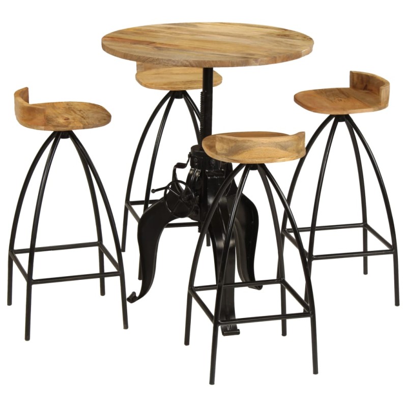 vidaXL Bar-Set 5-tlg. Massivholz Mango vidaXL Bar-Set 5-tlg. Massivholz Mango