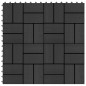 22 Stk. Terrassenfliesen 30 x 30 cm 2 qm WPC Schwarz 22 Stk. Terrassenfliesen 30 x 30 cm 2 qm WPC Schwarz