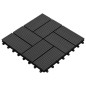 22 Stk. Terrassenfliesen 30 x 30 cm 2 qm WPC Schwarz 22 Stk. Terrassenfliesen 30 x 30 cm 2 qm WPC Schwarz