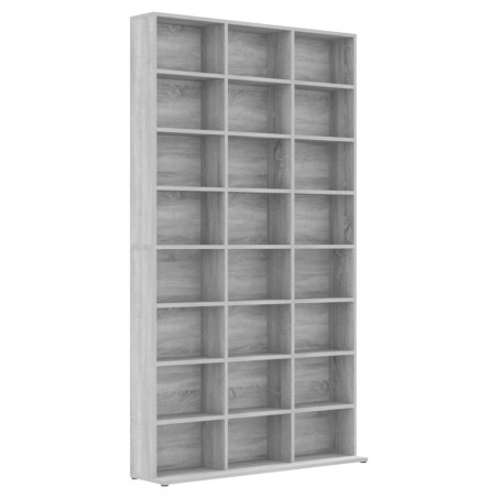 vidaXL CD-Regal Grau Sonoma 102x23x177,5 cm Holzwerkstoff