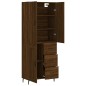 Highboard Braun Eichen-Optik 69,5x34x180 cm Holzwerkstoff Highboard Braun Eichen-Optik 69,5x34x180 cm Holzwerkstoff