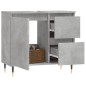 vidaXL Badschrank Betongrau 65x33x60 cm Holzwerkstoff vidaXL Badschrank Betongrau 65x33x60 cm Holzwerkstoff