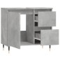 vidaXL Badschrank Betongrau 65x33x60 cm Holzwerkstoff vidaXL Badschrank Betongrau 65x33x60 cm Holzwerkstoff