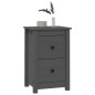 vidaXL Nachttisch Grau 40x35x61,5 cm Massivholz Kiefer vidaXL Nachttisch Grau 40x35x61,5 cm Massivholz Kiefer