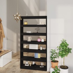 vidaXL Bücherregal/Raumteiler Schwarz 100×30×198 cm Holzwerkstoff 