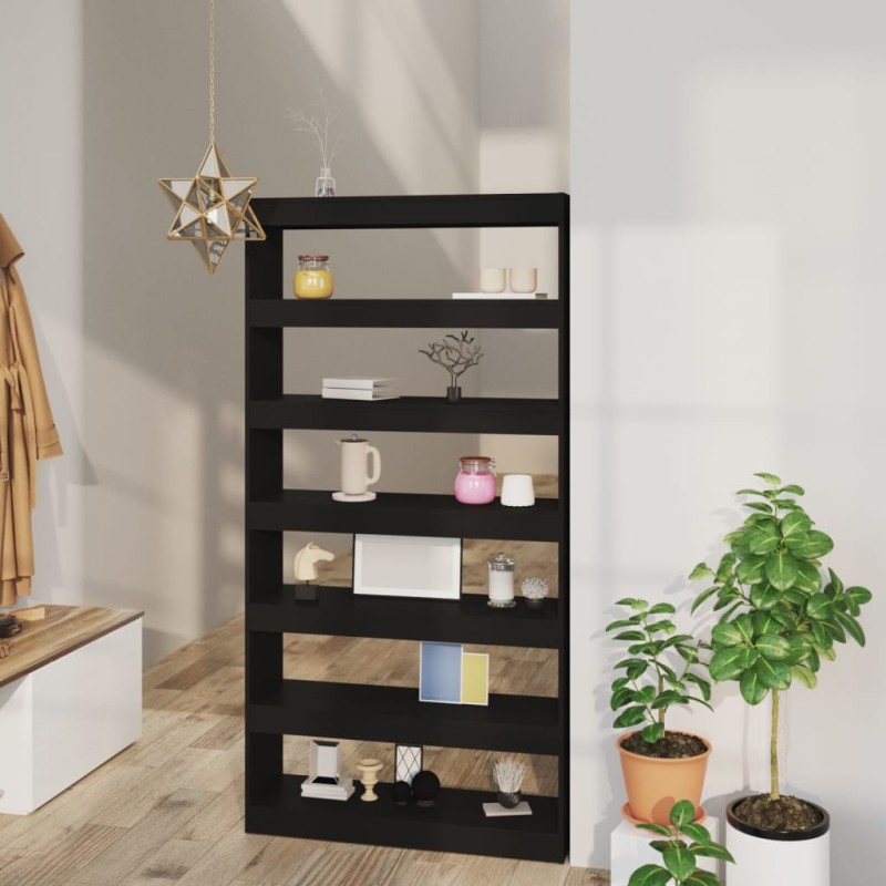 vidaXL Bücherregal/Raumteiler Schwarz 100×30×198 cm Holzwerkstoff vidaXL Bücherregal/Raumteiler Schwarz 100×30×198 cm Holzwerkstoff