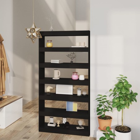 vidaXL Bücherregal/Raumteiler Schwarz 100×30×198 cm Holzwerkstoff 