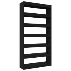 vidaXL Bücherregal/Raumteiler Schwarz 100×30×198 cm Holzwerkstoff 