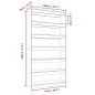 vidaXL Bücherregal/Raumteiler Schwarz 100×30×198 cm Holzwerkstoff vidaXL Bücherregal/Raumteiler Schwarz 100×30×198 cm Holzwerkstoff