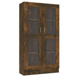 vidaXL Vitrinenschrank Räuchereiche 82,5x30,5x150 cm Holzwerkstoff