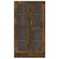 vidaXL Vitrinenschrank Räuchereiche 82,5x30,5x150 cm Holzwerkstoff vidaXL Vitrinenschrank Räuchereiche 82,5x30,5x150 cm Holzwerkstoff