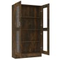 vidaXL Vitrinenschrank Räuchereiche 82,5x30,5x150 cm Holzwerkstoff vidaXL Vitrinenschrank Räuchereiche 82,5x30,5x150 cm Holzwerkstoff