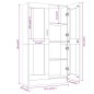 vidaXL Vitrinenschrank Räuchereiche 82,5x30,5x150 cm Holzwerkstoff vidaXL Vitrinenschrank Räuchereiche 82,5x30,5x150 cm Holzwerkstoff