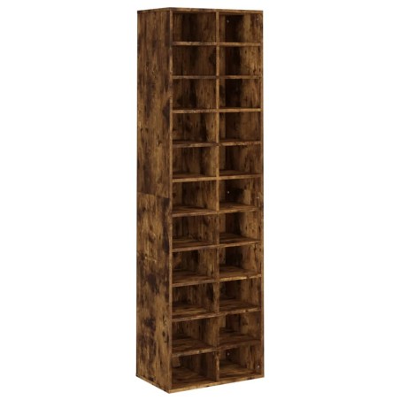 vidaXL Schuhregal Räuchereiche 54x34x183 cm Holzwerkstoff