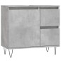 vidaXL Badschrank Betongrau 65x33x60 cm Holzwerkstoff vidaXL Badschrank Betongrau 65x33x60 cm Holzwerkstoff