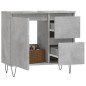 vidaXL Badschrank Betongrau 65x33x60 cm Holzwerkstoff vidaXL Badschrank Betongrau 65x33x60 cm Holzwerkstoff
