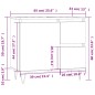 vidaXL Badschrank Betongrau 65x33x60 cm Holzwerkstoff vidaXL Badschrank Betongrau 65x33x60 cm Holzwerkstoff