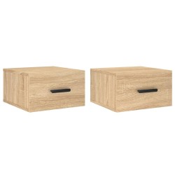 vidaXL Wand-Nachttische 2 Stk. Sonoma-Eiche 35x35x20 cm